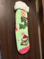 Grinch Sherpa Lined Socks new
