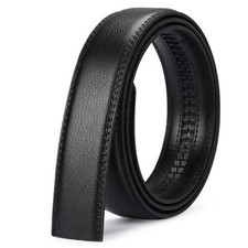 Luxury Men's Automatic Buckle Belt Ratchet Strap Black Brown Leather Strap Jeans