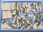 LEGO LOT 125 LIGHT DARK BLUISH GRAY WEDGE WING PLATES 12X3 8X3 6X3 3X2 4X2 MORE