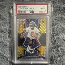 Panini 2022 Mosaic Kayvon Thibodeaux Rookie Black/Gold Choice #344 PSA 10 Giants