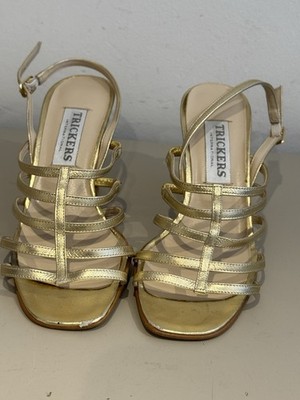 Trickers International UK Gr. 2,5 EU 35 Gold Blockabsatz Tanzschuhe