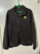 John Deere Logo Dri Duck DDX Adult XL Weather Resistant Front Zip Black Jacket