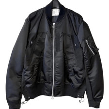Sacai MA-1 Nylon Jacket Black Size 2 Used