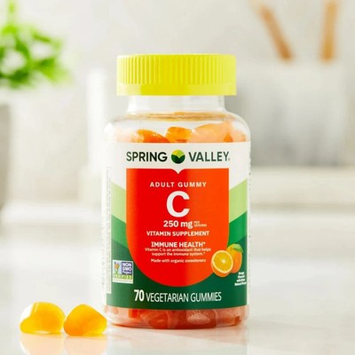 Spring Valley Vitamin C Gummies Orange Flavor 250mg Immune Support 70 Ct   