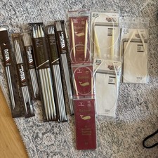 Lot Of 12 Assorted Knitting Needles, Susan Bates Balene Leisure Arts Aluminum