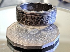 Australian 1977 50 Cents Coin Ring Size W +half