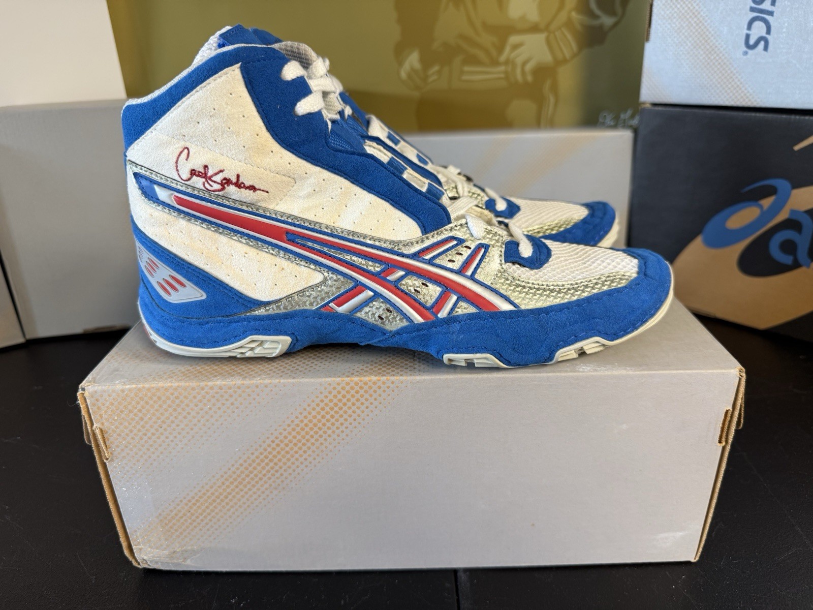 ASICS Cael V4.0 UNRELEASED SAMPLE Size 8.5 Wrestling Shoes - Very Rare!