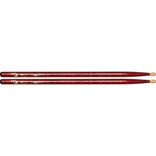 Vater Color Wrap Wood Tip Sticks  Pair 5A Red...