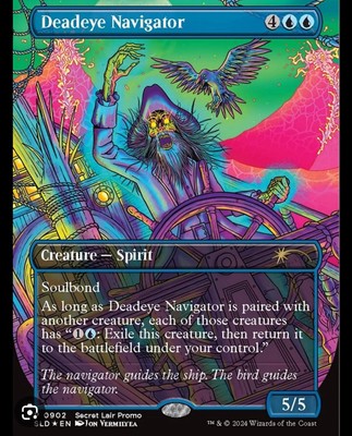 Deadeye Navigator - Spongebob Secret Lair Promo Rainbow FOIL - MTG