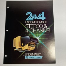 SHURE Model 24H Cartridge 2+4 Stereo &4-Channel Brochure 1976