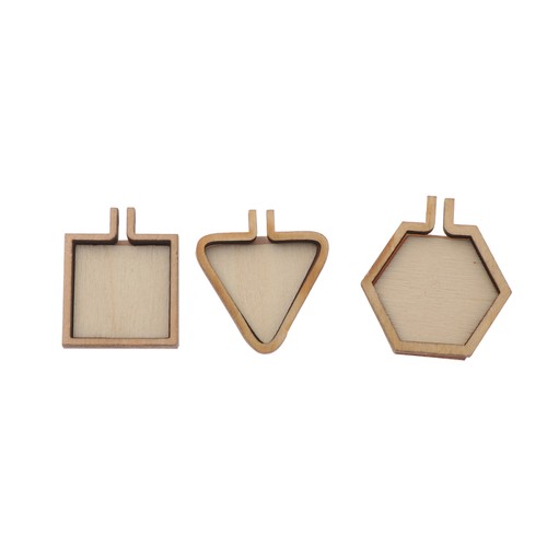 4 Pcs Mini Embroidery Stretch Set Fixed Frame Wood Hoops Cross Stitch - Picture 10 of 12