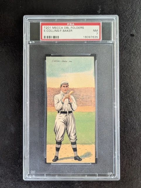 1911 T201 Mecca Eddie Collins Frank Baker Philadelphia Athletics PSA 7