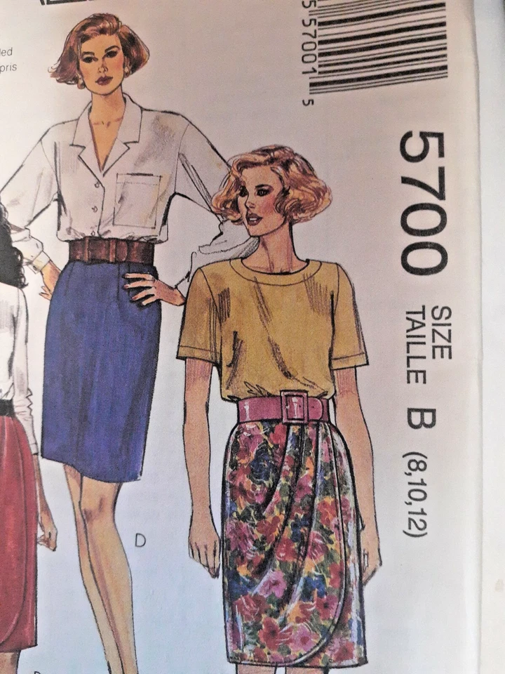 McCall's 5700 Skirt Mock Wrap Sewing Pattern Ladies 8 10 12 UC Pencil Straight - Image 3 of 4