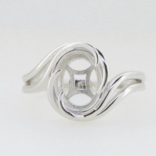 Women Engagement Semi Mount Ring Setting Oval 8x6mm Ring 925 Sterling Silver