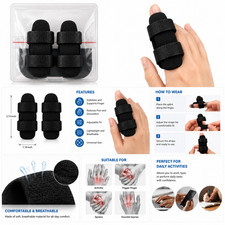 Finger Splint for Index, Middle, Ring Fingers Straightening, 6 Pack
