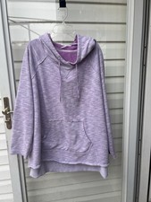 Calvin Klein Performance Women s heather Purple Hoodie With Frayed Edge Size 2x