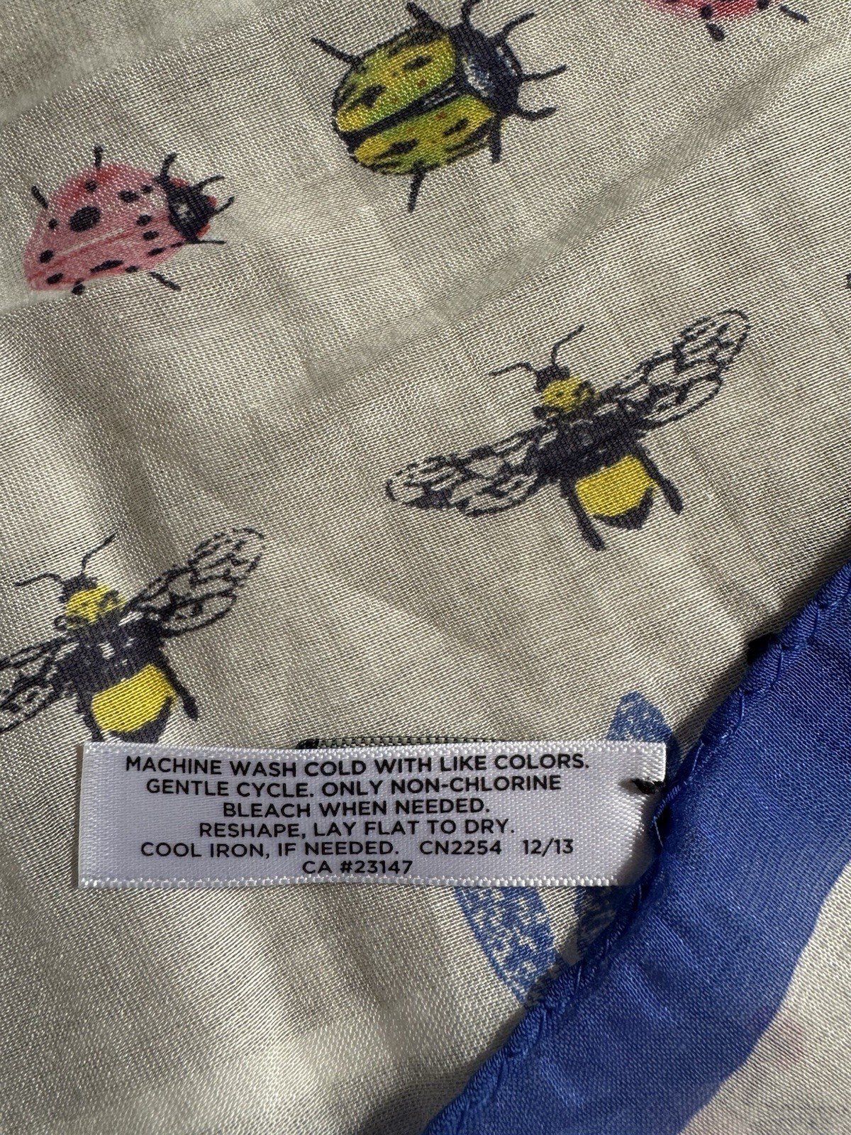 ECHO Talbots Scarf Rectangular Butterfly Bugs Sil… - image 10