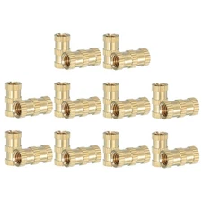 20 Pcs Threaded Heat Set Inserts M6x16x8mm Brass Knurled Insert Tip Nut