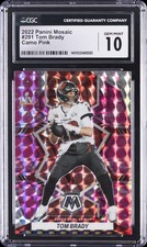2022 PANINI MOSAIC CAMO PINK #291 TOM BRADY CGC 10 GEM MINT