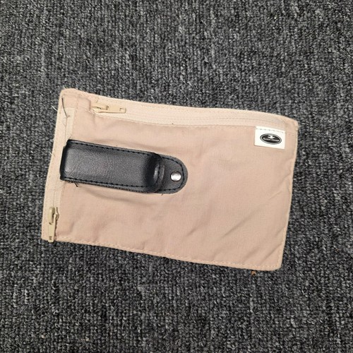 Austin House Travel Pouch Belt Loop & Clip Khaki Zipper Pocket Passport Wallet