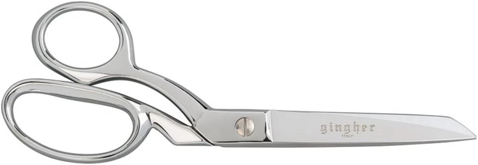 Classic Brushed Chrome 8-Inch Left-Handed Shears - Ideal for Tailoring & Crafts - Image 3 of 4