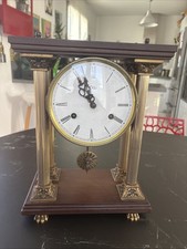 ANCIENNE HORLOGE DE CHEMINÉE PORTIQUE ODO STYLE EMPIRE