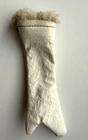 Vintage Barbie Doll #1491 Red White N Warm White Vinyl Boot w/ Fur (SINGLE),