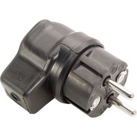 As Schwabe 62207 Schutzkontakt-Winkelstecker Vollgummi 230 V Schwarz IP44