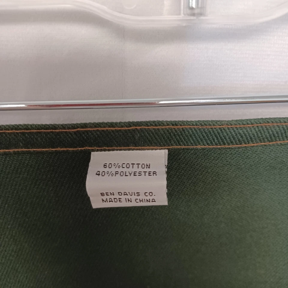 Delantal de maquinista Ben Davis verde oliva chaps talla única con todas las correas con logotipo Foto 4 de 4