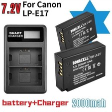 For Canon EOS LP-E17 2PCS Replacement Battery Dual Charger R50 Rebel SL3 R8 bmbm