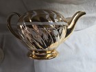 VINTAGE SADLER GOLD SWIRLED and CREAM TEAPOT WITH LID #1601 E Made In England — photo 7