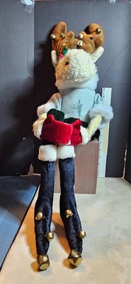 Gemmy 31'' Dangle Leg Reindeer With Bells on Horns