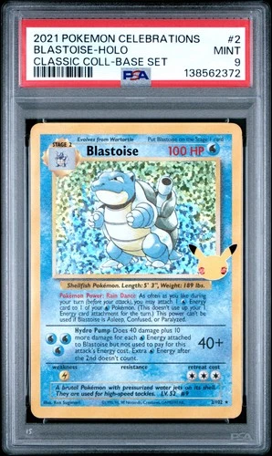2021 Celebrations CC #002 Blastoise Holo - PSA 9