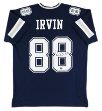 Michael Irvin Authentic Signed Navy Blue Pro Style Jersey Autographed BAS Wit
