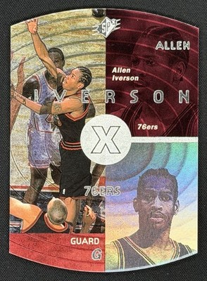 Allen Iverson 1997-98 Upper Deck SPx Die-Cut Hologram Card #30 76ers