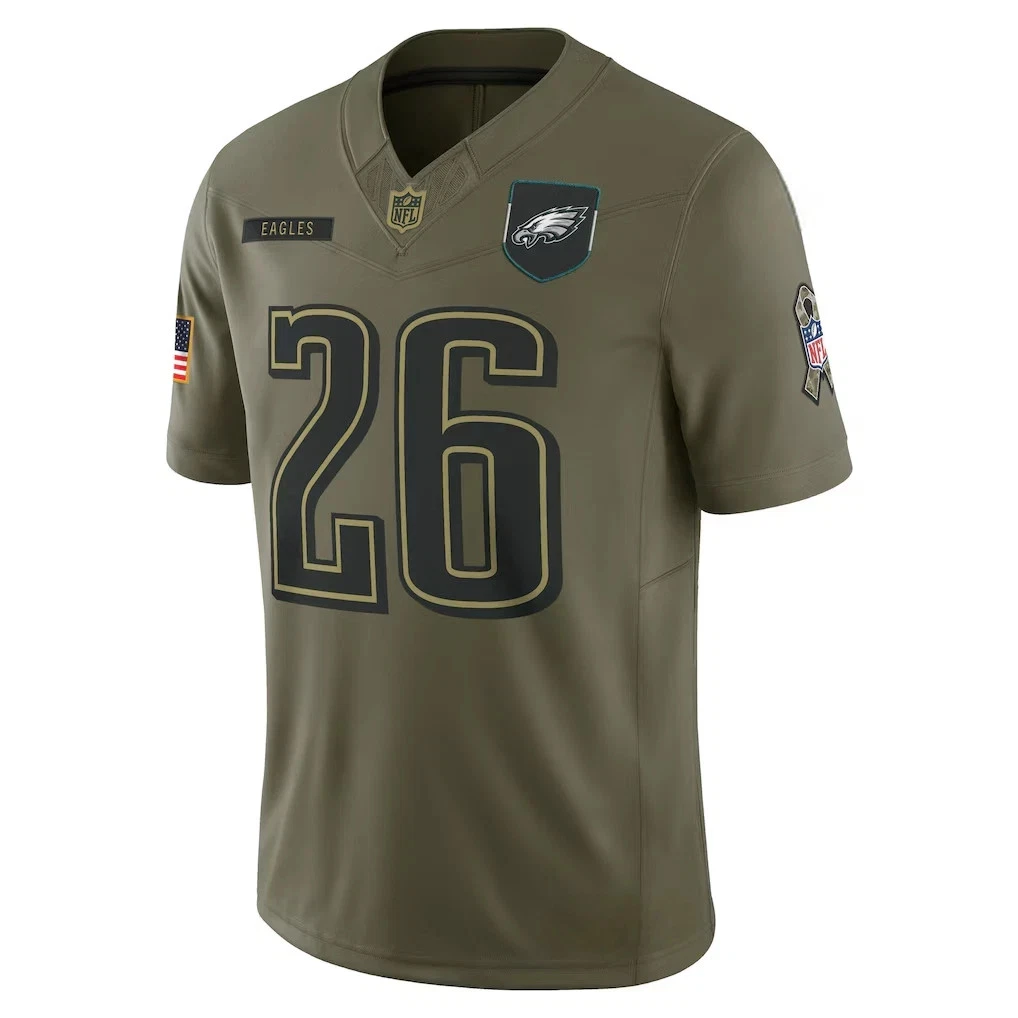 Philadelphia Eagles Olive 2025 Salute to Service Jersey