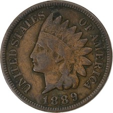 United States, Cent, Indian Head, 1889, Philadelphia, Bronze, S+, KM:90a