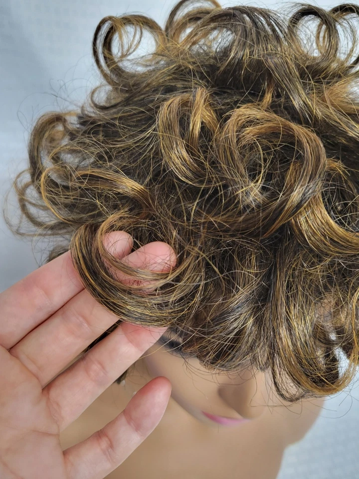 💕Gran Peluca Corta Rizada Ondulada en Capas Mixta Rubia Retro Fiesta Diaria Años 90 WESTBAY Foto 3 de 4