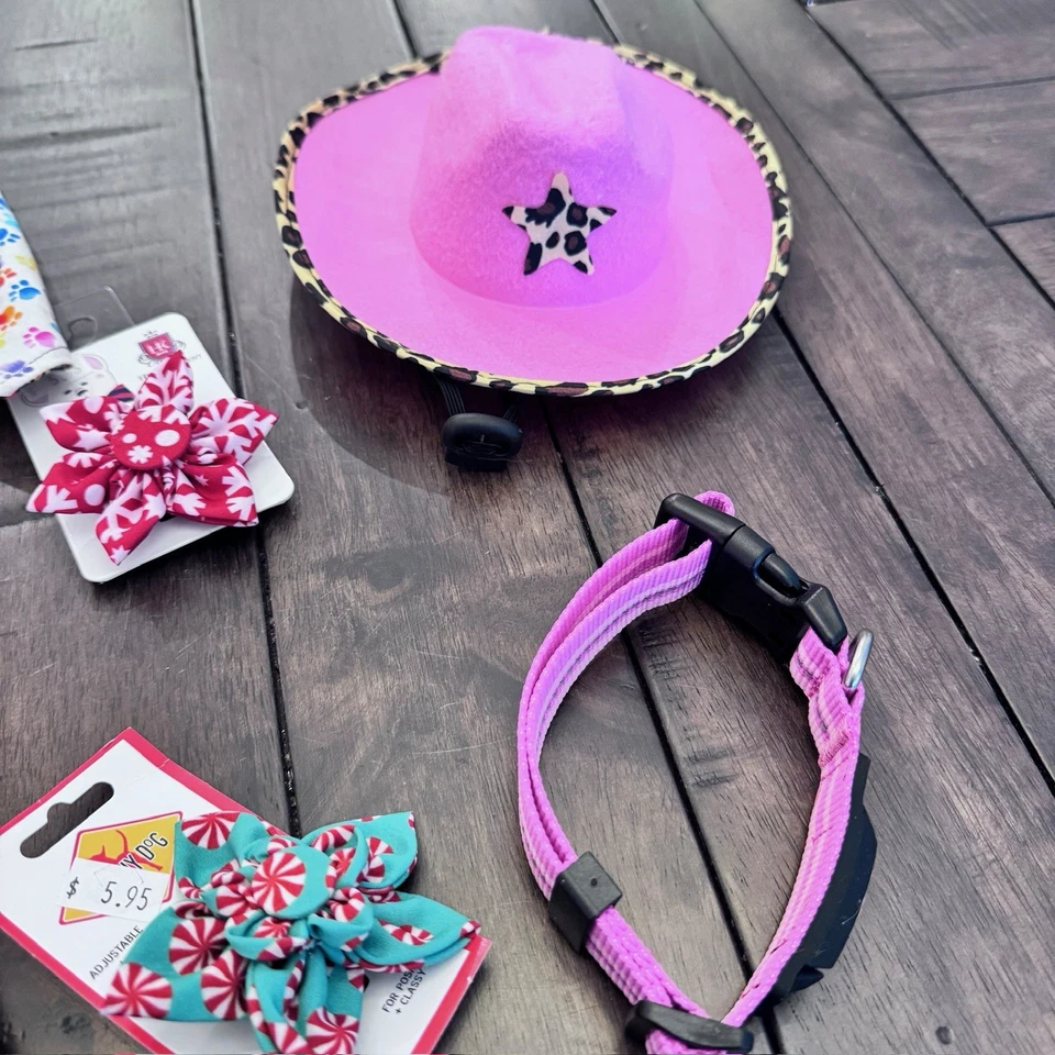 Ropa para Perros Disfraces Collares Vaquero Navidad Arco Iris Sombrero Accesorios Pequeño Foto 2 de 4