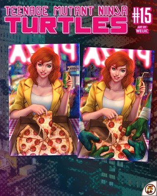 Teenage Mutant Ninja Turtles #15 Weijic 2 Cover Set IDW LTD 600 
