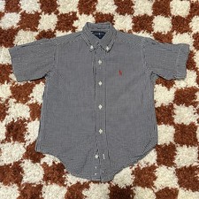 Polo Ralph Lauren PlaidShirt Boys Size 5 Short Sleeve Collared Button Down Shirt