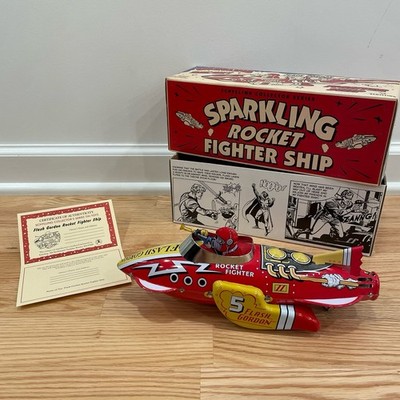 Flash Gordon Sparkling Rocket Fighter Ship 2004 Schylling Friction Powered