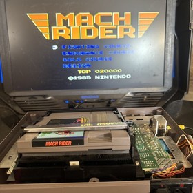 Mach Rider NES Nintendo 5 Screw Cart, Manual & RENTAL CASE Tested