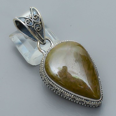 Natural Vasonite Gemstone 925 Sterling Silver Fine Art Pendant1.64'' TP4525-70