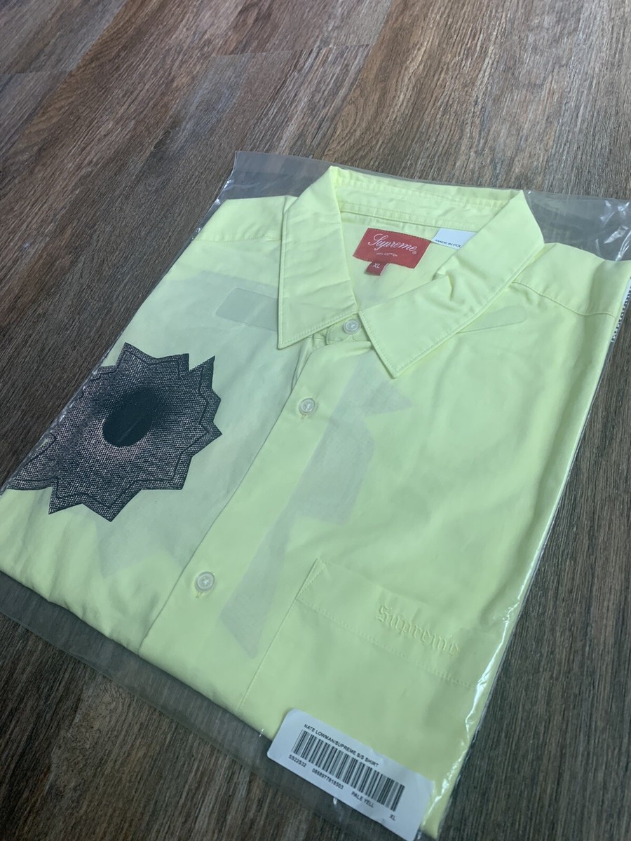 Supreme x Nate Lowman S/S Shirt Pale Yellow SS22 XL Gunshot