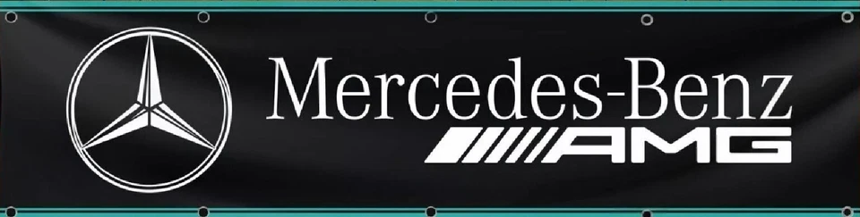 Mercedes-Benz AMG 2x8 FT Banner Car Racing Flag for Workshop Man Cave Wall - image 2 of 3