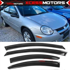 Fits 00-05 Dodge Neon Acrylic Slim Style Window Visors Rain Guards Shade 4Pcs