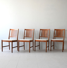 MidCentury Set di 4 sedie svedesi, originali scandinave retrò, 60s