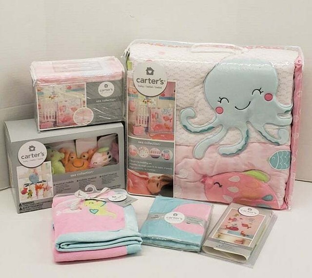 Carter's Sea Life Collection 9pc. (Include Mobile) Crib Bedding Set eBay