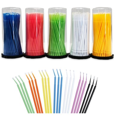 400 Microbrush Micro Brush Applicator Tips Regular, Fine, Super Fine Dental